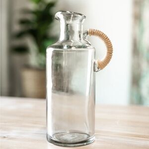 NEW $70 Napa Bohan Cane Rattan Glass Pitcher